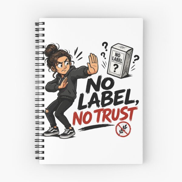 Item preview, No Label No Trust Cartoon designed and sold by PINK FREE.