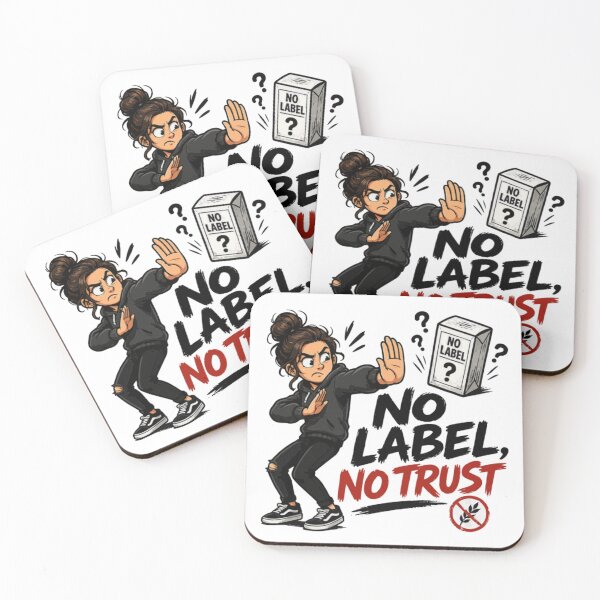 Item preview, No Label No Trust Cartoon designed and sold by PINK FREE.