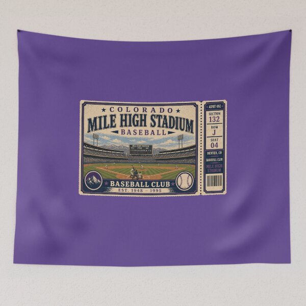 Item preview, Colorado Baseball Vintage Ticket Stub Mile High Stadium Retro Classic Ballpark Design designed and sold by GhostDawgs.