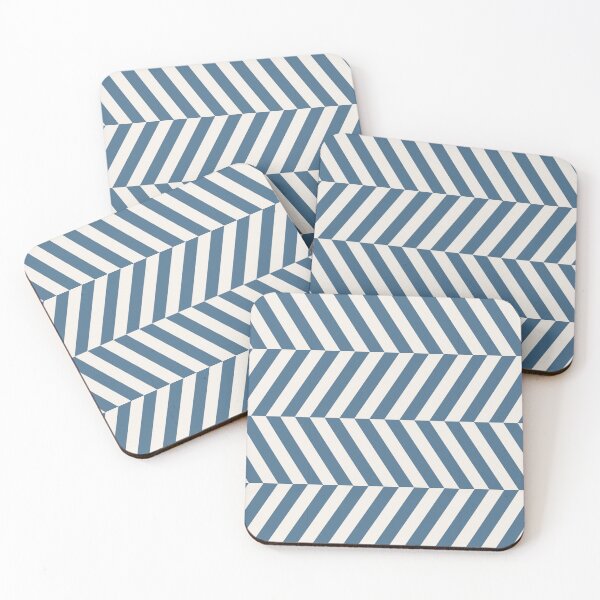 Item preview, Blue And Cream Herringbone Pattern designed and sold by pattern-archive.