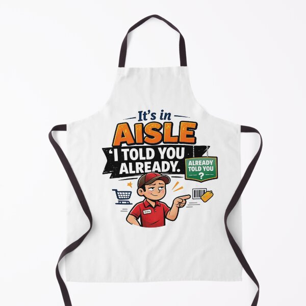 Item preview, It’s In Aisle I Told You Funny Retail designed and sold by CoolTShirtDesign.