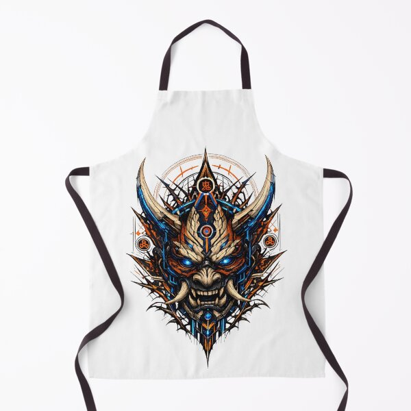 Item preview, Cyberpunk Oni Mask Neo-Tokyo Mecha Demon designed and sold by LumePrint.