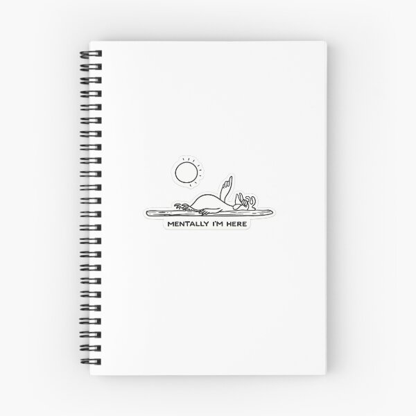 Item preview, Mentally I’m Here Beach Relax Meme Sticker designed and sold by nowaforart.