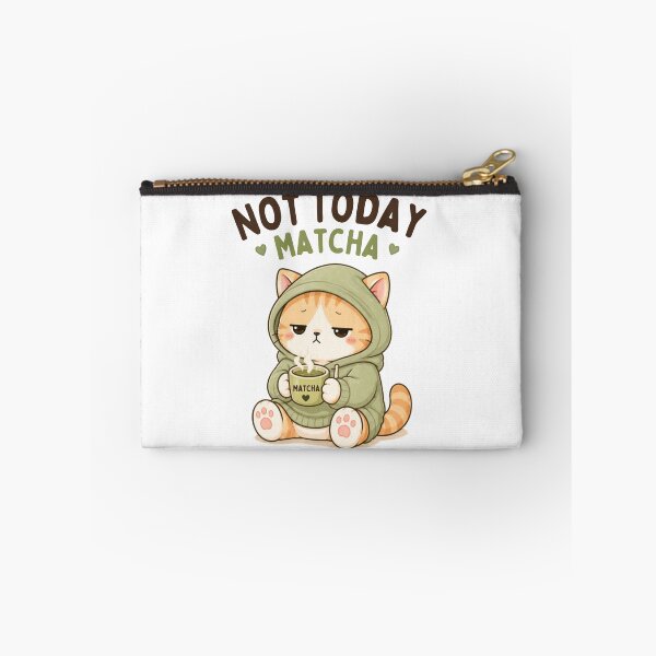 Item preview, Not Today Matcha Cat | Cute Kawaii Aesthetic | Tired Mood Design designed and sold by The Mood Index.