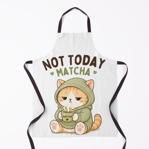 Item preview, Not Today Matcha Cat | Cute Kawaii Aesthetic | Tired Mood Design designed and sold by The Mood Index.