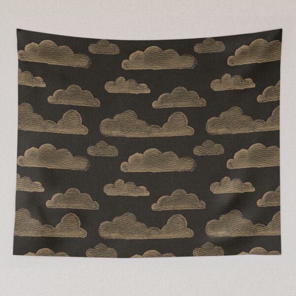 Item preview, Dreamtime Clouds Watercolor Pattern - Coal + Fawn designed and sold by Irene Estelle.