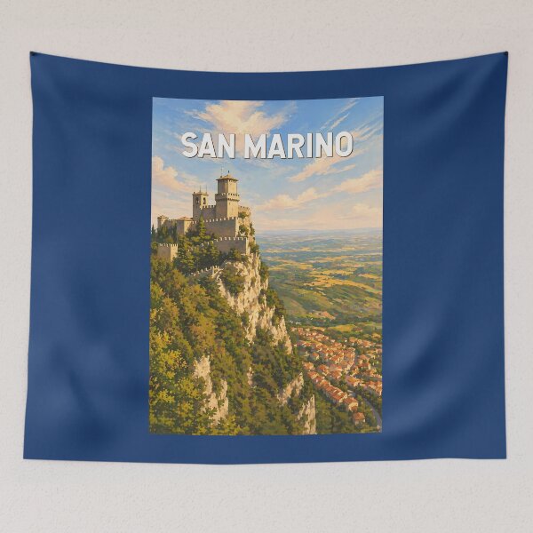 Item preview, San Marino Illustration Travel Art Vintage designed and sold by KrisSidDesigns.