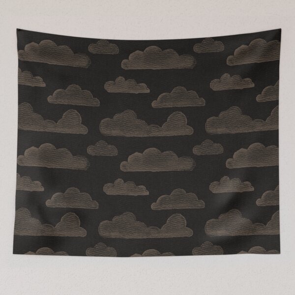 Item preview, Dreamtime Clouds Watercolor Pattern - Coal + Earth designed and sold by Irene Estelle.