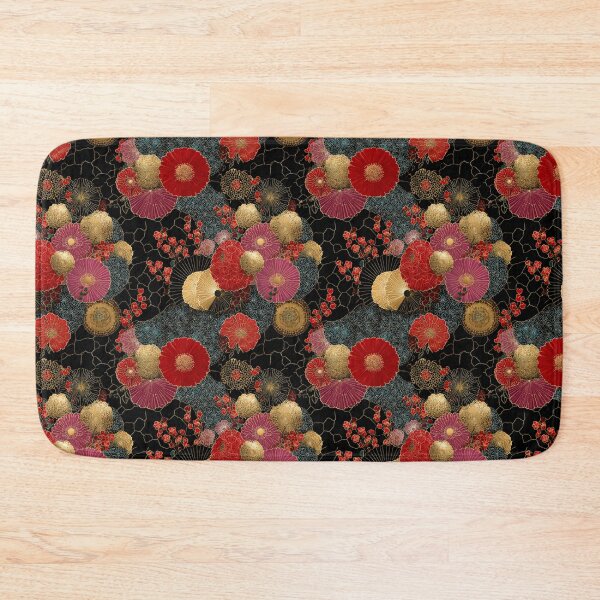 Item preview, Elegant Japanese Floral Pattern Chrysanthemum Fan designed and sold by NicolasGlowArt.