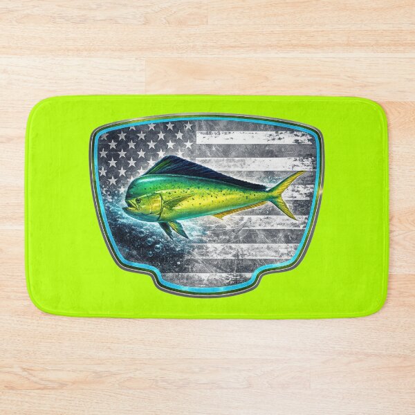 Item preview, Mahi Mahi Fishing Badge Patriotic Fish Design designed and sold by artistwill.