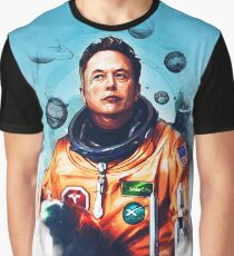 Astronaut Elon Musk Graphic T-Shirt