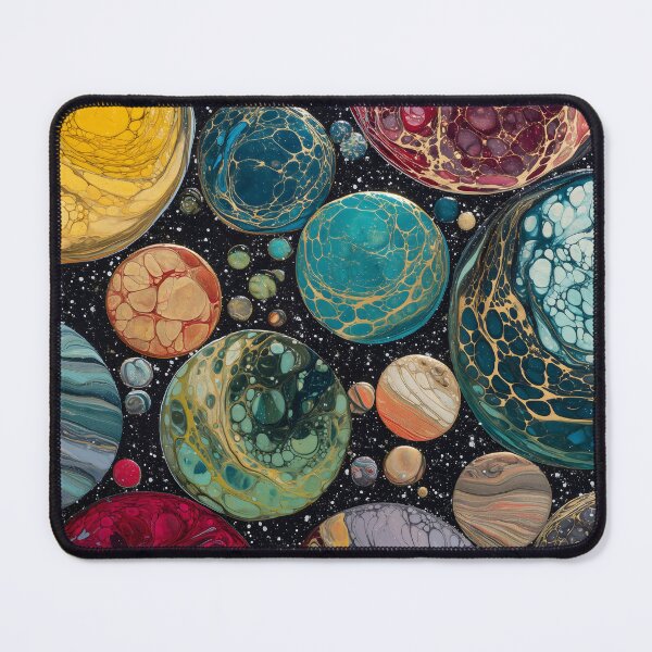 Item preview, Fluid Art Planet Galaxy Abstract Space Painting designed and sold by LuminousFoundry.