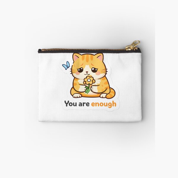 Item preview, You Are Enough Cat Sticker Motivational Self Love Cute designed and sold by Luxers Sticker Shop.