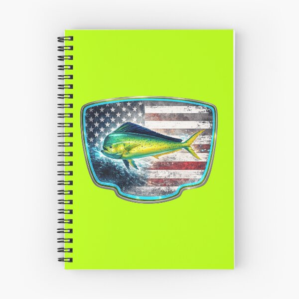 Item preview, Mahi Mahi Fishing Badge Patriotic Fish Design designed and sold by artistwill.