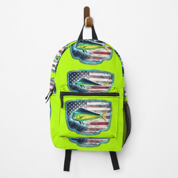 Item preview, Mahi Mahi Fishing Badge Patriotic Fish Design designed and sold by artistwill.