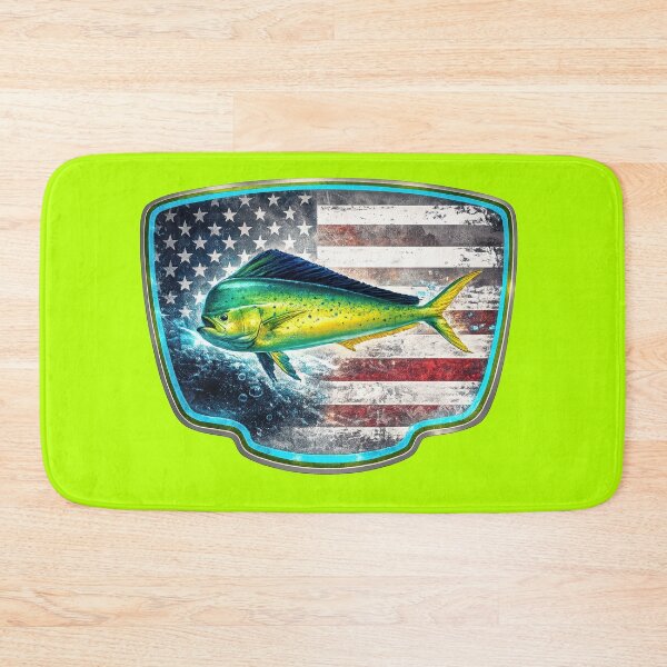 Item preview, Mahi Mahi Fishing Badge Patriotic Fish Design designed and sold by artistwill.