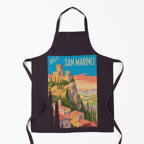 Item preview, San Marino Castle Illustration Travel Art Vintage designed and sold by KrisSidDesigns.