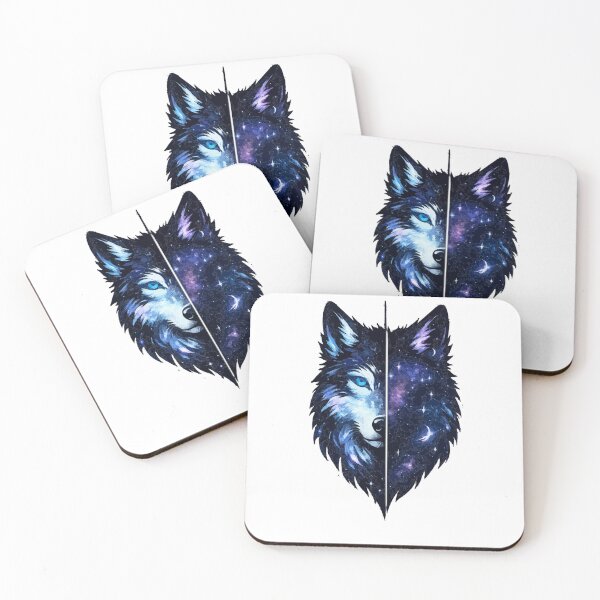 Item preview, Galaxy Wolf Split Face Design designed and sold by PINK FREE.