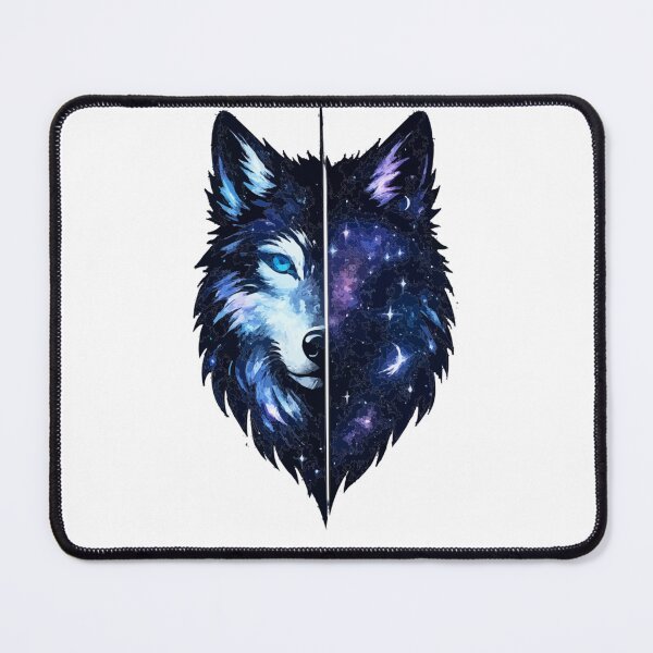 Item preview, Galaxy Wolf Split Face Design designed and sold by PINK FREE.