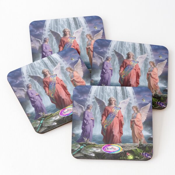 Item preview, Rainbow Angel Trio Fantasy Art designed and sold by SCULTRADESIGNS.