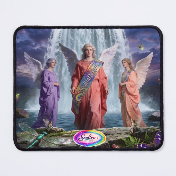 Item preview, Rainbow Angel Trio Fantasy Art designed and sold by SCULTRADESIGNS.