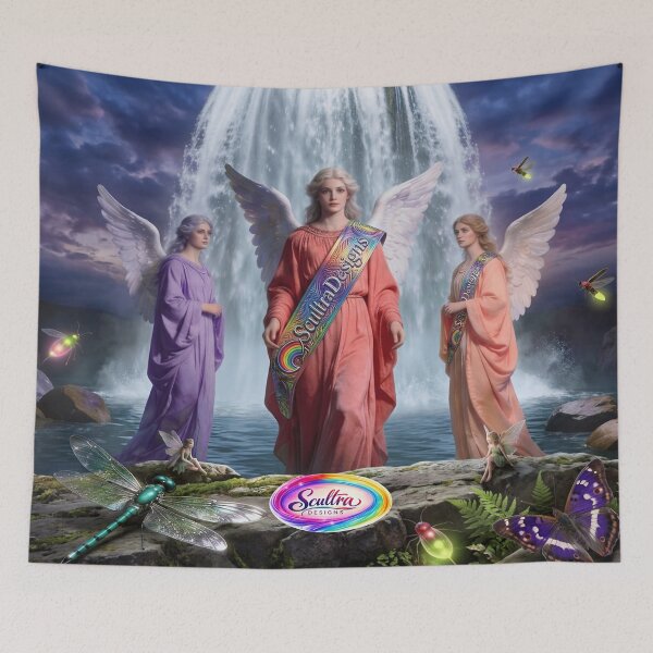 Item preview, Rainbow Angel Trio Fantasy Art designed and sold by SCULTRADESIGNS.
