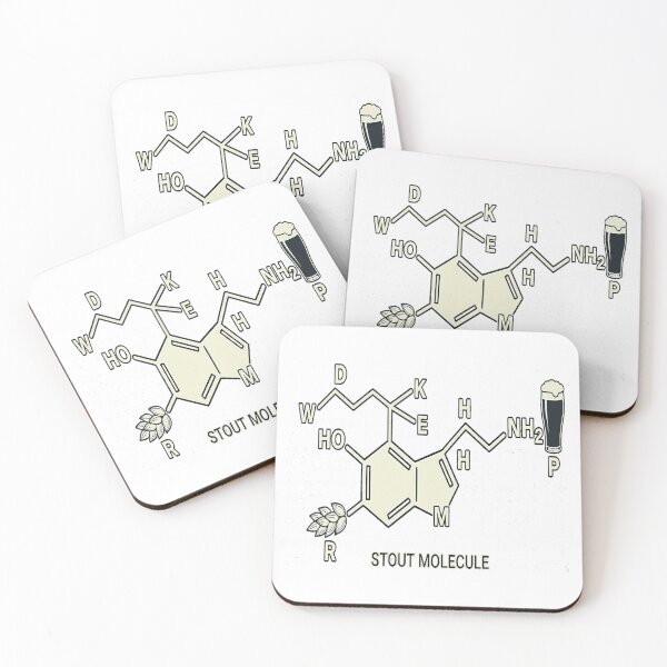 Item preview, The Stout Molecule - Biochemistry of Dark Craft Beer designed and sold by ClaussShop.