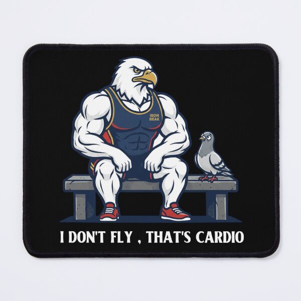 Item preview, I Don't Fly That's Cardio Funny bald eagle Gym Meme fitness  designed and sold by Dziridesign.