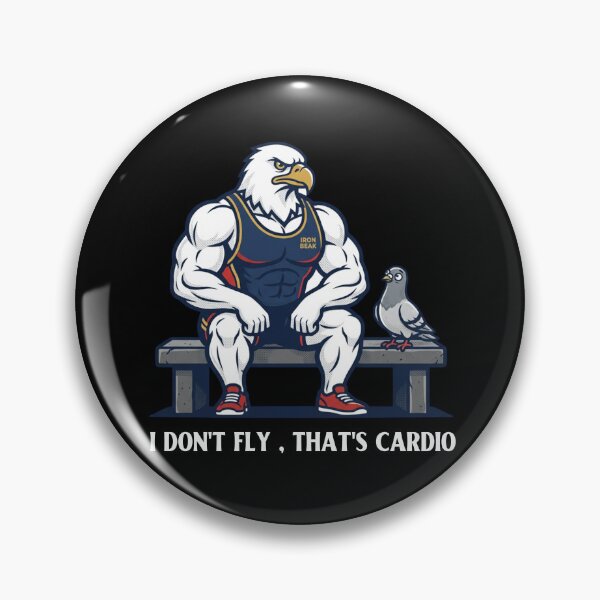 Item preview, I Don't Fly That's Cardio Funny bald eagle Gym Meme fitness  designed and sold by Dziridesign.