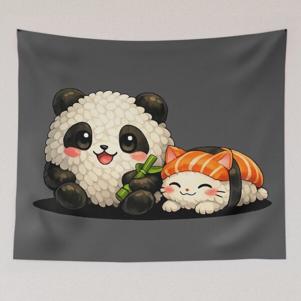 Item preview, Cute Panda Rice Ball and Sushi Cat designed and sold by EAH.
