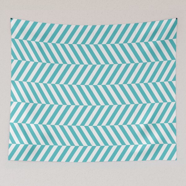 Item preview, White And Aqua Herringbone Pattern designed and sold by pattern-archive.