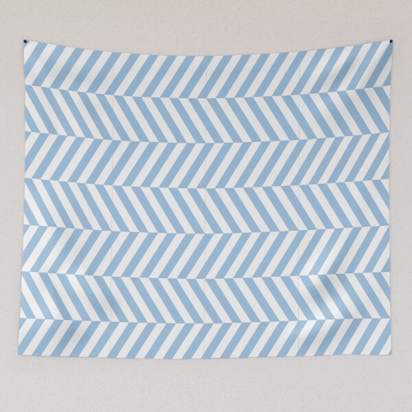 Item preview, White And Baby Blue Herringbone Pattern designed and sold by pattern-archive.