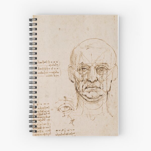 Item preview, Leonardo da Vinci Facial Proportions Study Renaissance Anatomy Drawing Print designed and sold by artofuniverse.