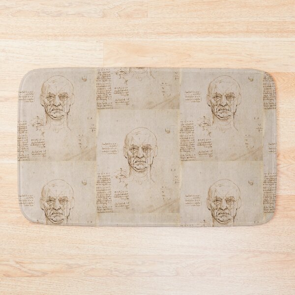 Item preview, Leonardo da Vinci Facial Proportions Study Renaissance Anatomy Drawing Print designed and sold by artofuniverse.