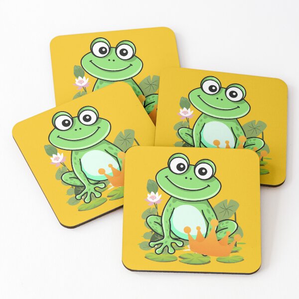 Item preview, Cute Frog Prince Cartoon with Crown - Funny Green Frog Illustration for Kids & Nature Lovers. designed and sold by LunaPrintCo.