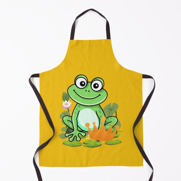 Item preview, Cute Frog Prince Cartoon with Crown - Funny Green Frog Illustration for Kids & Nature Lovers. designed and sold by LunaPrintCo.