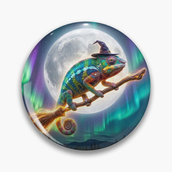 Item preview, Chameleon Witch Out on Her Broomstick designed and sold by Tridentulus.
