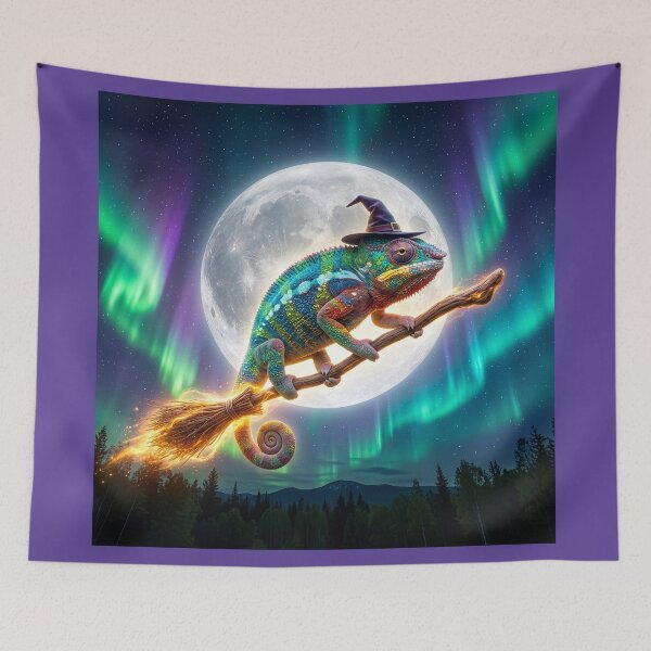 Item preview, Chameleon Witch Out on Her Broomstick designed and sold by Tridentulus.