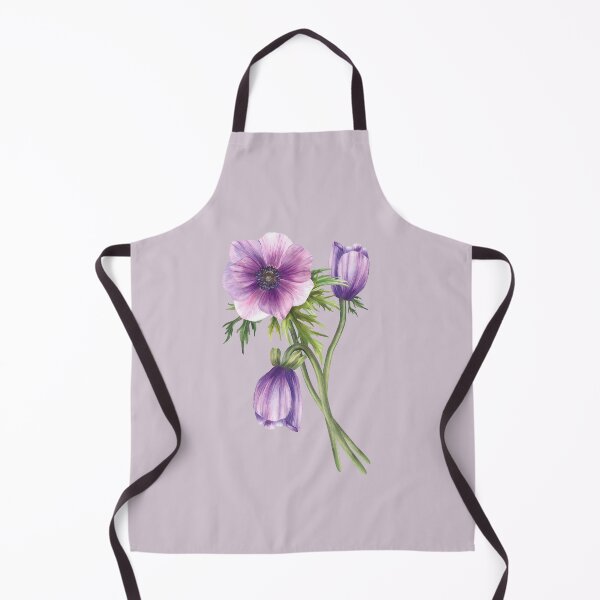 Item preview, Watercolor anemone purple flowers bouquet. Hand drawn designed and sold by BartolArt.