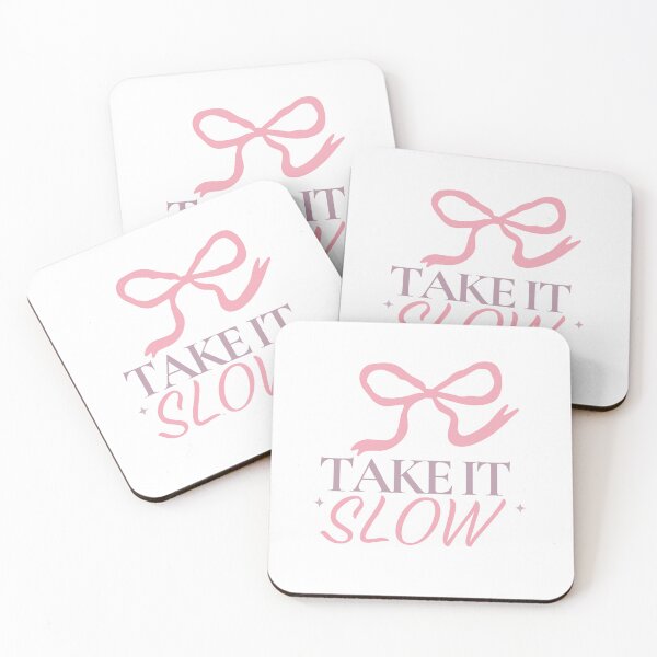Item preview, take it slow pink coquette bow aesthetic design designed and sold by RiriPixera.