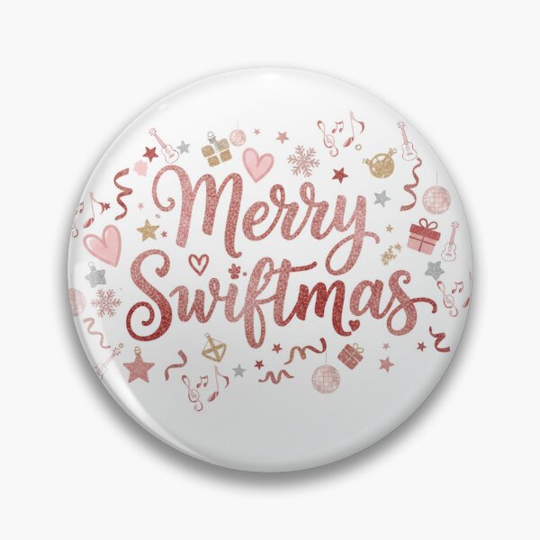Item preview, Merry Swiftmas Christmas Typography - Glitter Rose Gold Holiday Art - Music Fan Gift designed and sold by JLMWorks.