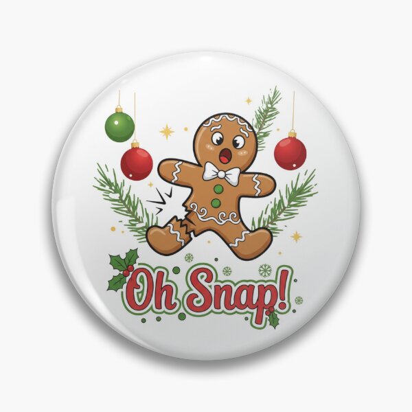 Item preview, Oh Snap Christmas Gingerbread Man - Funny Broken Leg Cookie - Festive Pun Art designed and sold by JLMWorks.