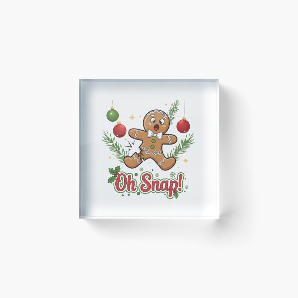 Item preview, Oh Snap Christmas Gingerbread Man - Funny Broken Leg Cookie - Festive Pun Art designed and sold by JLMWorks.