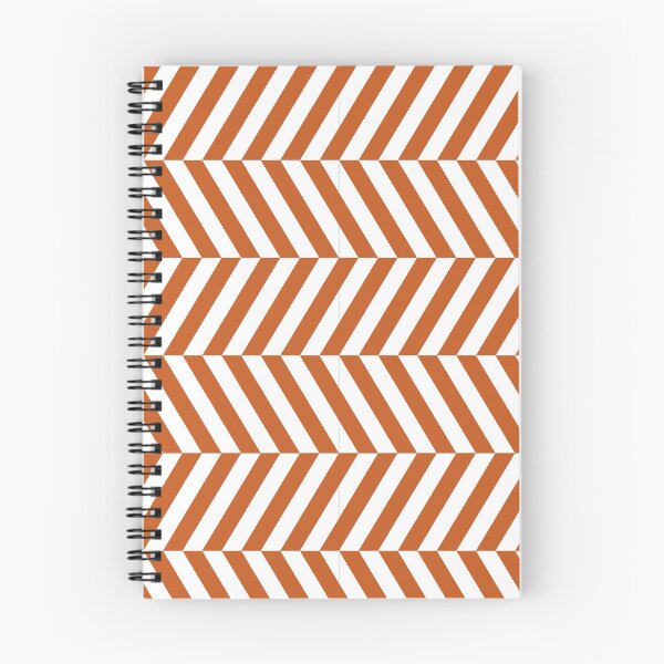 Item preview, White And Burnt Orange Herringbone Pattern designed and sold by pattern-archive.