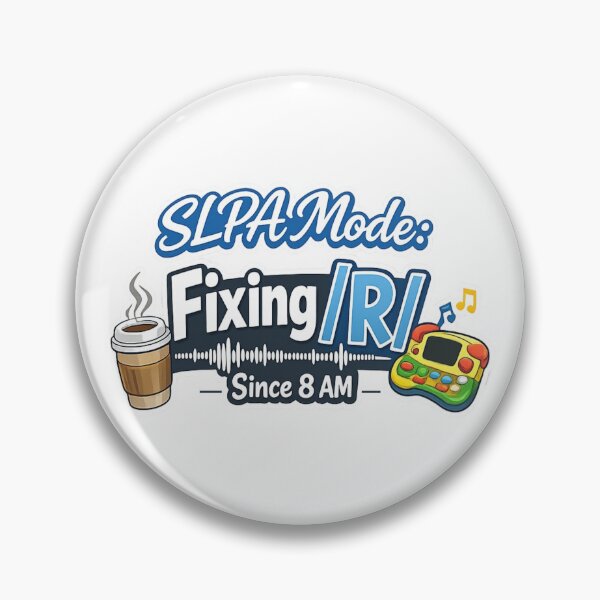 Item preview, SLPA Mode Fixing R Since 8 AM Funny Speech Language Pathology Assistant Sticker Shirt designed and sold by Monosoft.