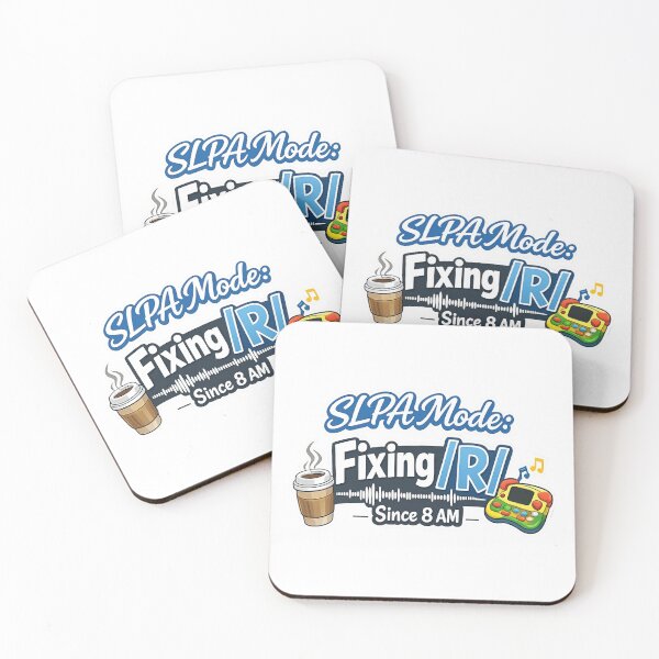 Item preview, SLPA Mode Fixing R Since 8 AM Funny Speech Language Pathology Assistant Sticker Shirt designed and sold by Monosoft.