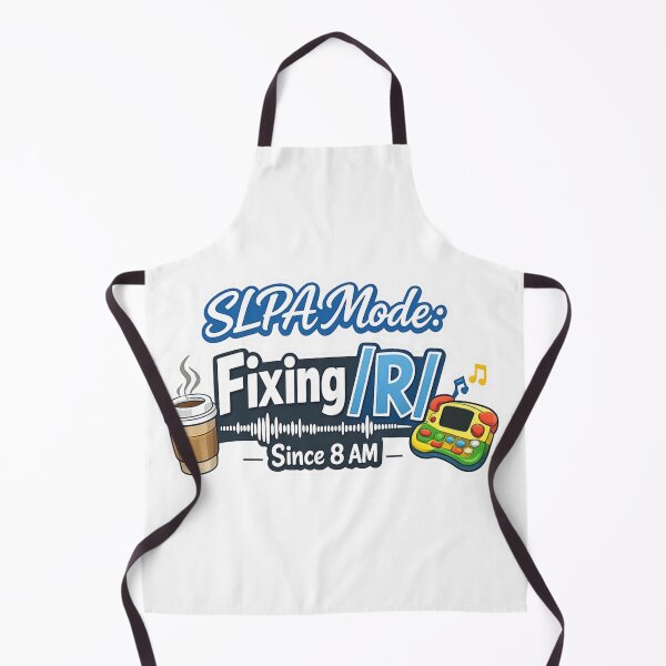 Item preview, SLPA Mode Fixing R Since 8 AM Funny Speech Language Pathology Assistant Sticker Shirt designed and sold by Monosoft.