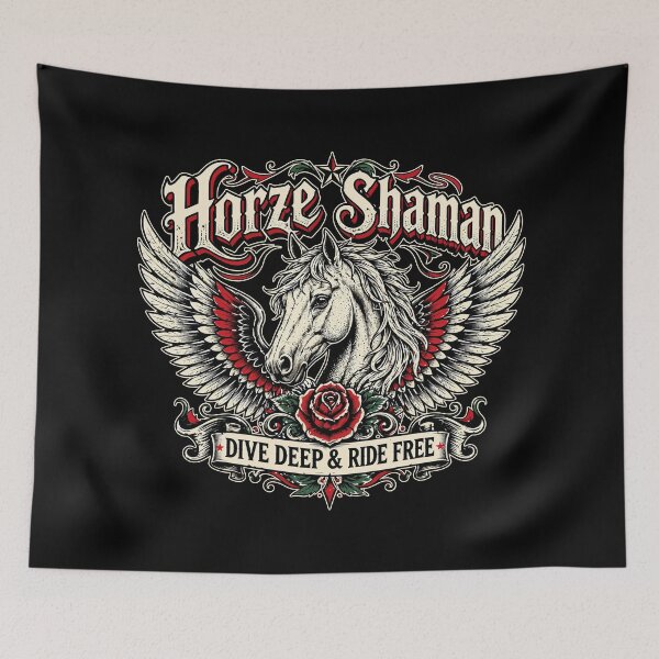 Item preview, Horze Shaman | Black Collection III | Spiritual Rider Shirts & Hoodies | Soul Rider Gift designed and sold by CraazyCrazyArt.