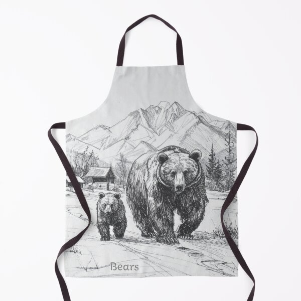 Item preview, Two bears, mother and baby, hiking along beautiful mountain trails designed and sold by TheTwoWorlds.