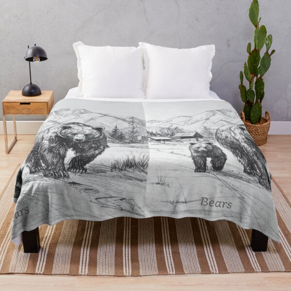 Item preview, Two bears, mother and baby, hiking along beautiful mountain trails designed and sold by TheTwoWorlds.